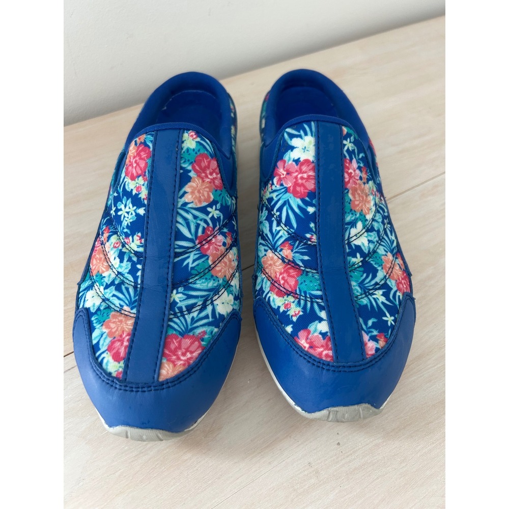 Easy Spirit Traveltime Blue Floral Slip On Clogs Mules Sneakers
Womens Size 8